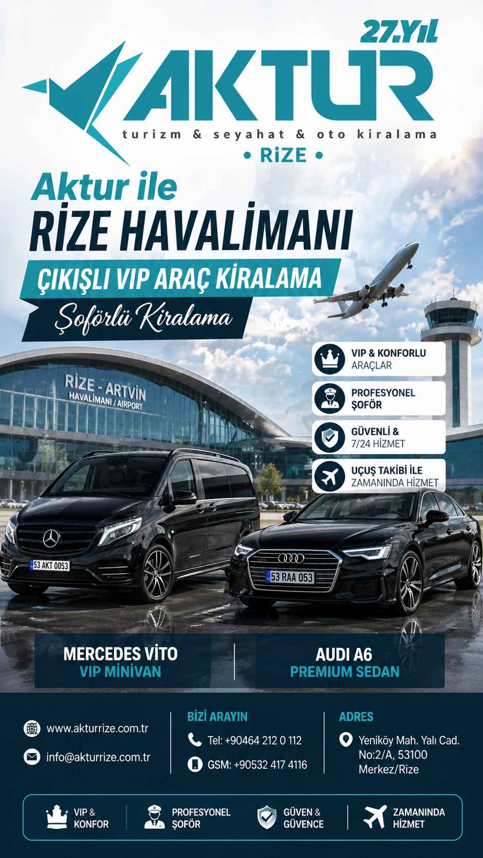 rize havaalanı vip transfer