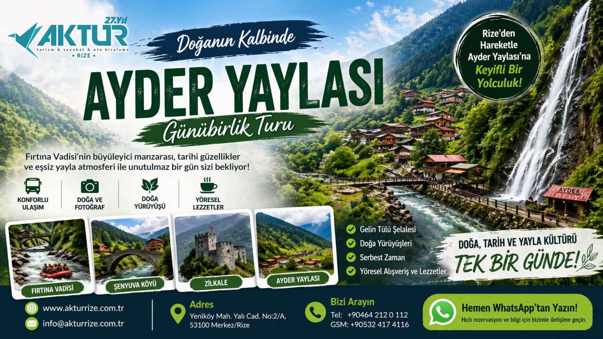 rize çıkışlı ayder yaylası turu