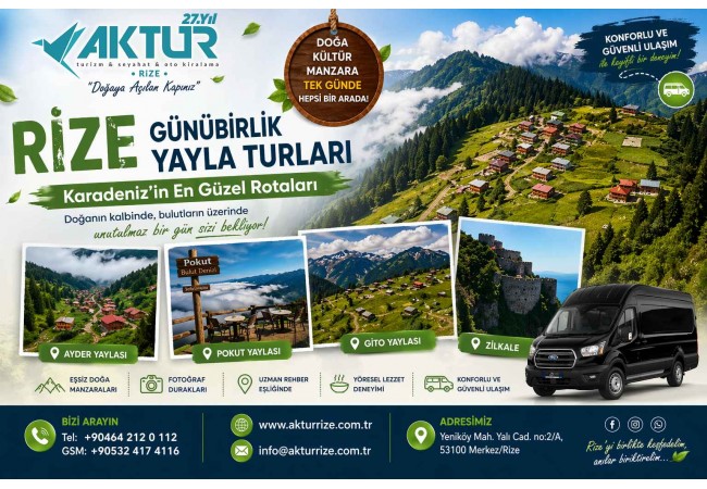 Rize Günübirlik Yayla Turları – Karadeniz’in En Güzel Rotaları