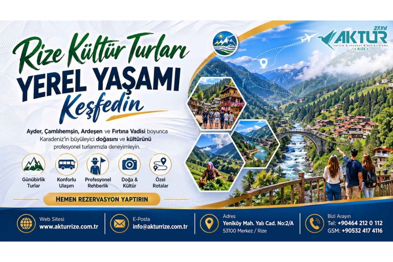 aktur rize - rize günübirlik turlar