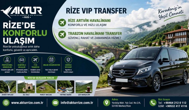 Rize VIP Transfer ve Araç Kiralama Farkı