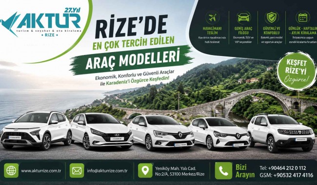 Rize’de En Çok Tercih Edilen Araç Modelleri