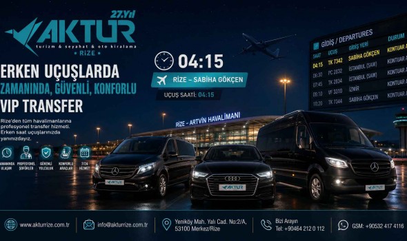 Rize’de Erken Saat Uçuşları İçin Transfer Çözümleri