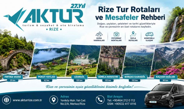 Rize Tur Rotaları ve Mesafeler Rehberi