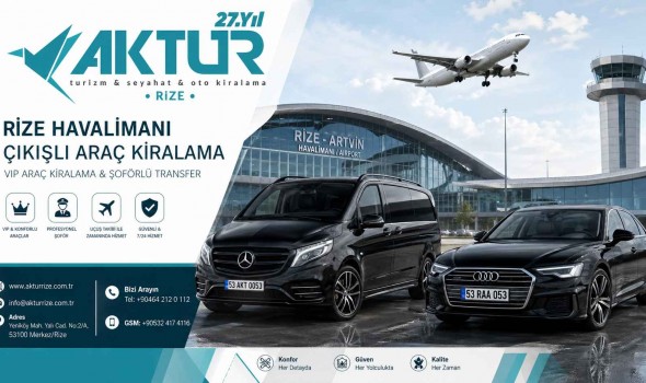 Rize Havalimanı Çıkışlı Araç Kiralama