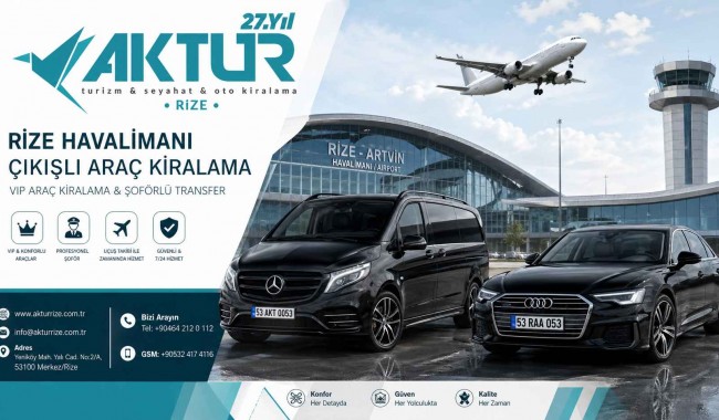 Rize Havalimanı Çıkışlı Araç Kiralama