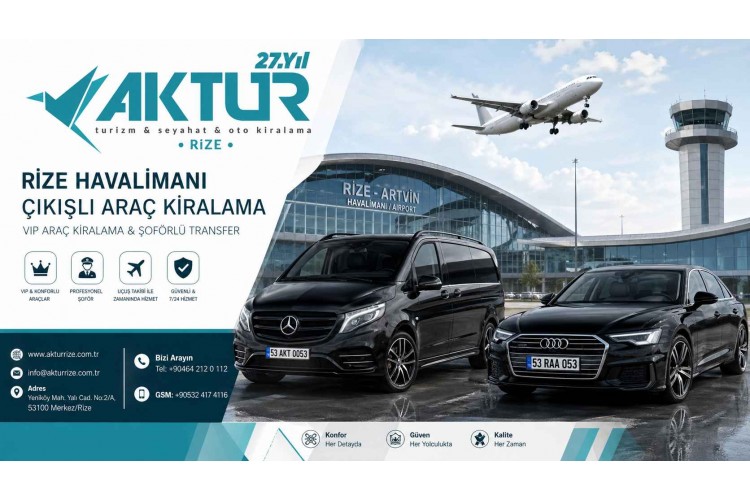 Rize’de Şoförlü Araç Kiralama Seçenekleri – Konforlu, Güvenli ve VIP Ulaşım Hizmeti