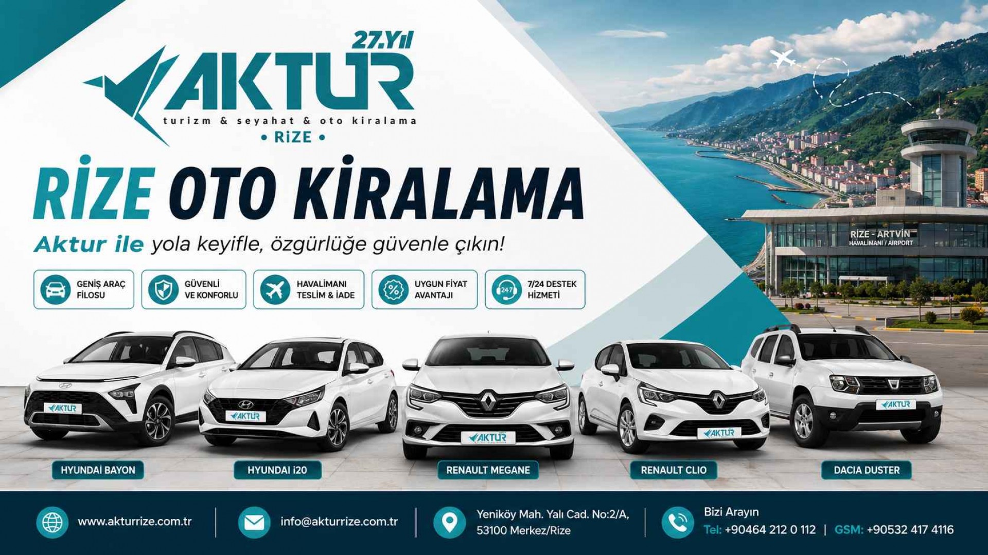 Rize-Artvin Havalimanı Araç Kiralama Kampanyaları 2026