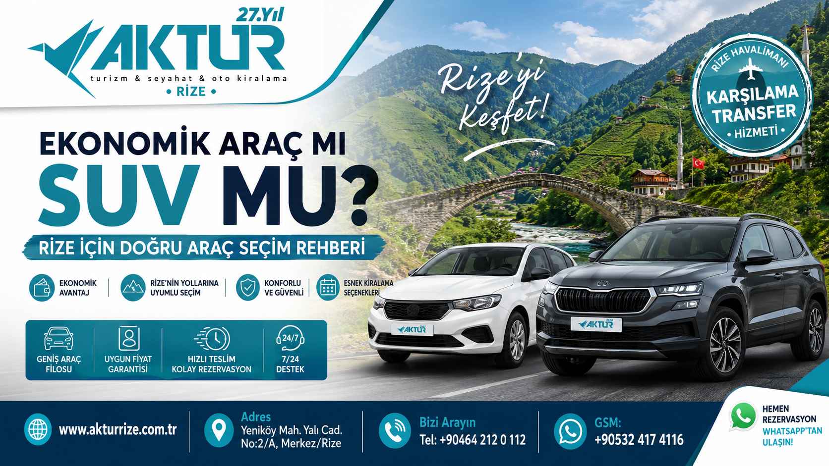 Ekonomik Araç mı SUV mu? Rize İçin Doğru Araç Seçim Rehberi