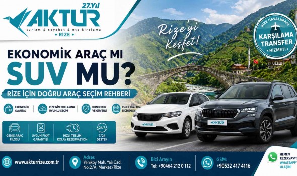 Ekonomik Araç mı SUV mu? Rize İçin Doğru Araç Seçim Rehberi