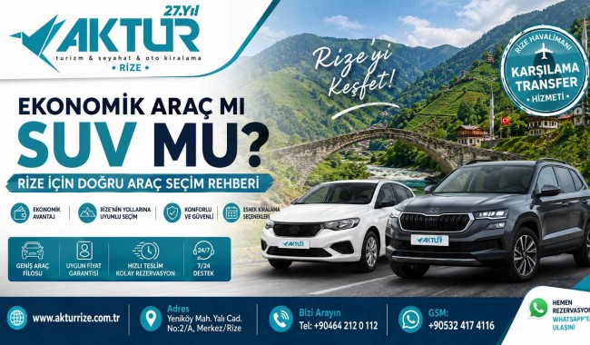 Ekonomik Araç mı SUV mu? Rize İçin Doğru Araç Seçim Rehberi