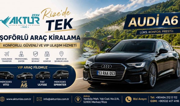 Rize’de Şoförlü Araç Kiralama Seçenekleri – Konforlu, Güvenli ve VIP Ulaşım Hizmeti