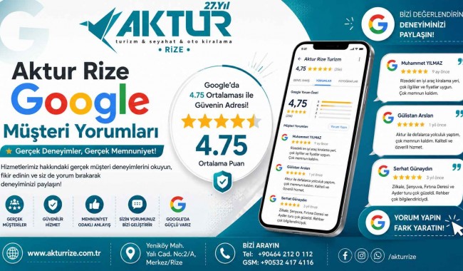 Aktur Rize Google Müşteri Yorumları