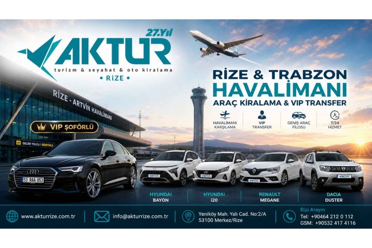 7/24 Rize Artvin Havalimanı  VIP Transfer Hizmeti