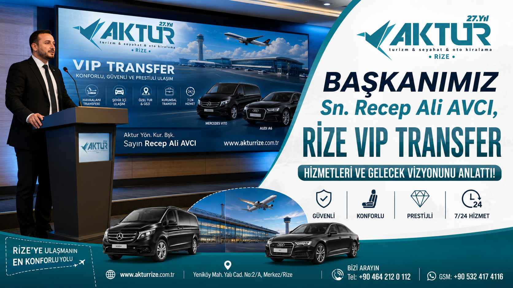 Recep Ali AVCI: Rize'de VIP Transferin Mevcut Durumu, Geleceği ve Turizmde Yeni Dönem Recep Ali AVCI: Rize'de VIP Transferin Mevcut Durumu, Geleceği ve Turizmde Yeni Dönem