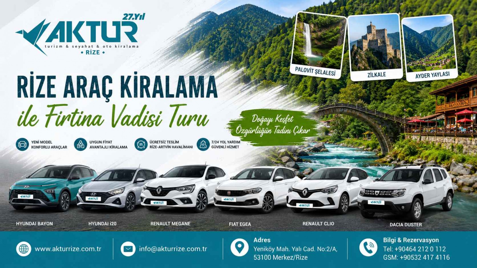 Rize Araç Kiralama ile Fırtına Vadisi Turu