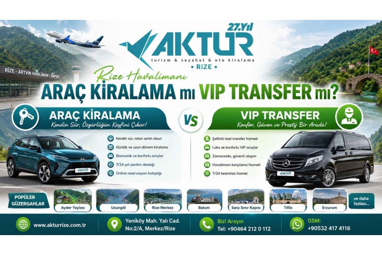Rize Havalimanı Araç Kiralama mı VIP Transfer mi?