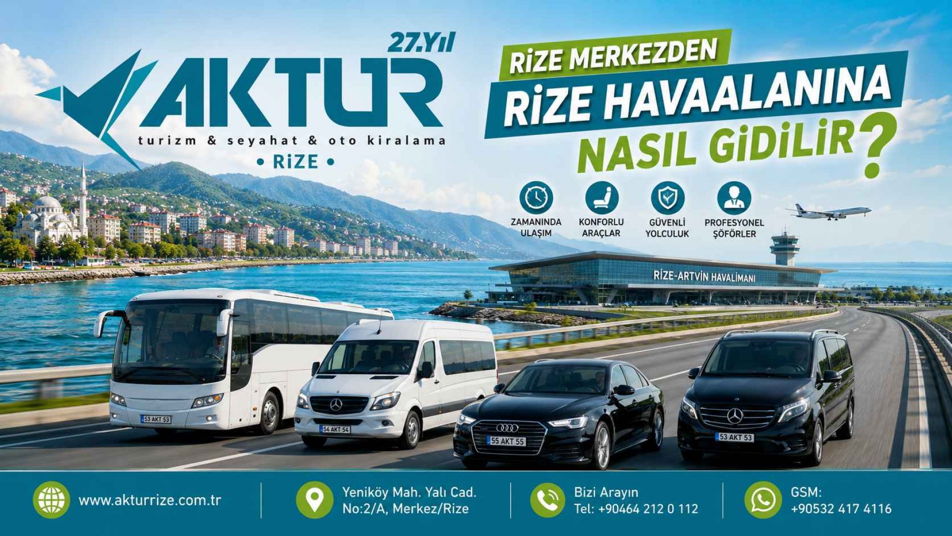 Rize Merkezden Rize Havaalanına Nasıl Gidilir?