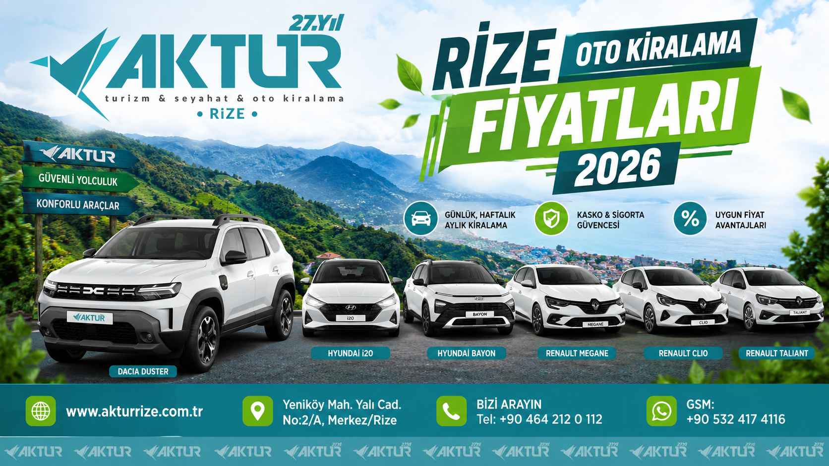 Rize Oto Kiralama Fiyatları 2026 | Uygun Rent a Car Seçenekleri Rize Oto Kiralama Fiyatları 2026 | Uygun Rent a Car Seçenekleri