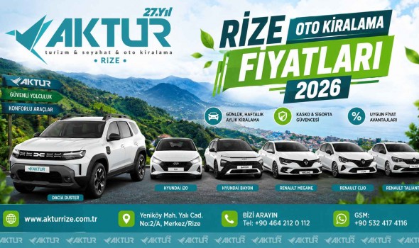 Rize Oto Kiralama Fiyatları 2026 | Uygun Rent a Car Seçenekleri