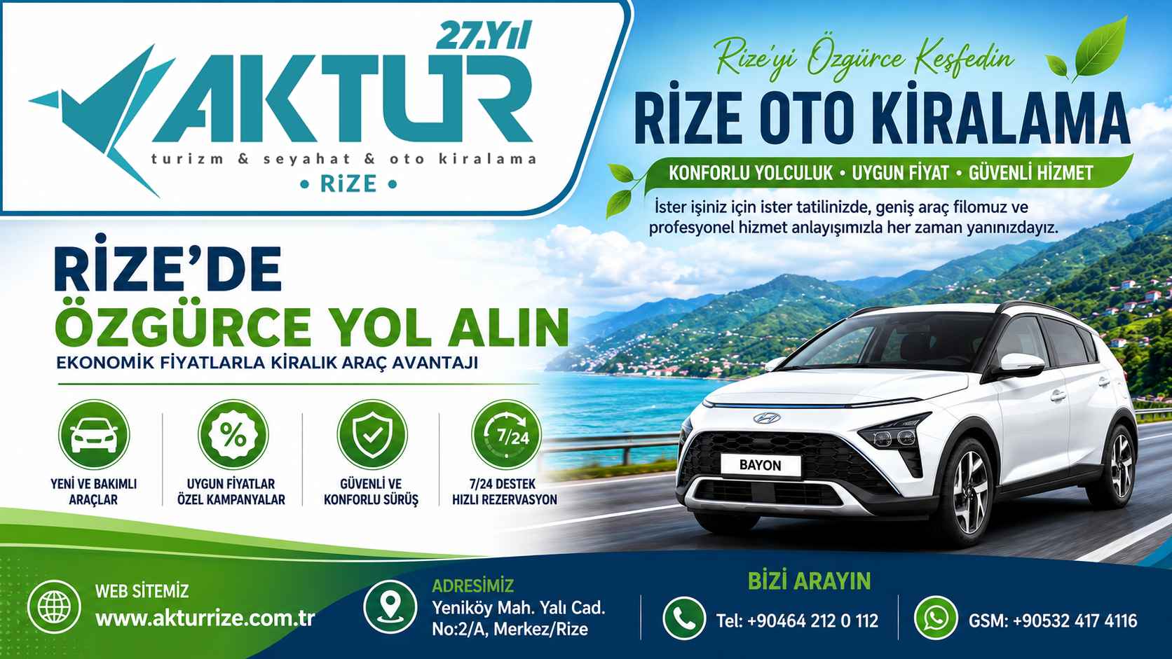 Aktur Rize Rent a Car Kampanyaları