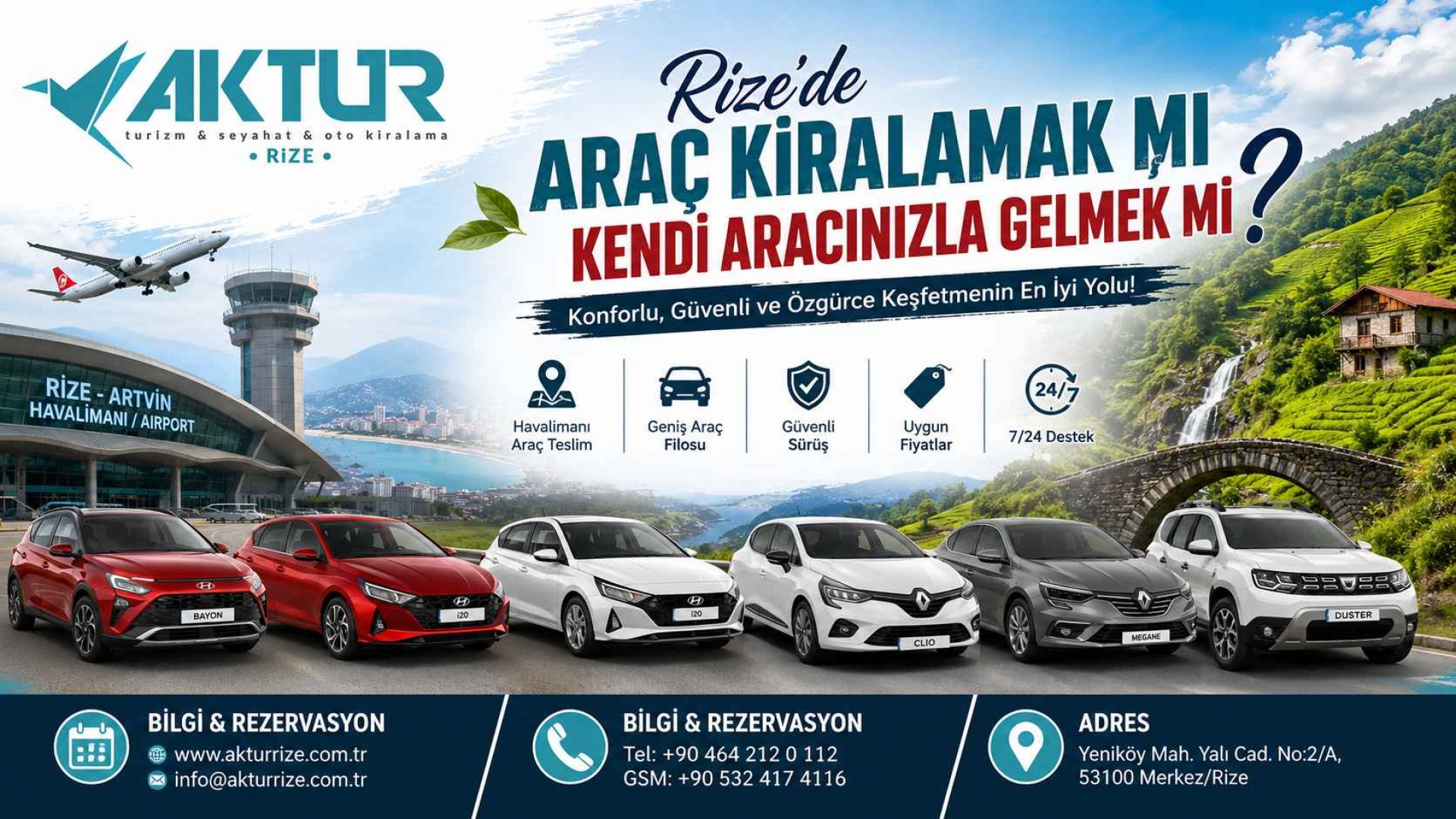 Rize'de Araç Kiralamak mı Kendi Aracınızla Gelmek mi? Rize'de Araç Kiralamak mı Kendi Aracınızla Gelmek mi?