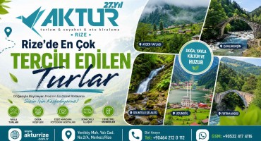 Rize’de En Çok Tercih Edilen Tur Bölgeleri