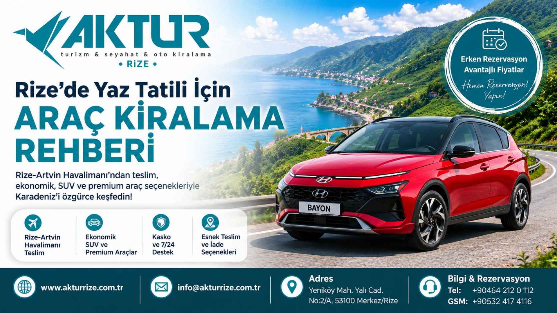 Rize'de Yaz Tatili İçin Araç Kiralama Rehberi Rize'de Yaz Tatili İçin Araç Kiralama Rehberi