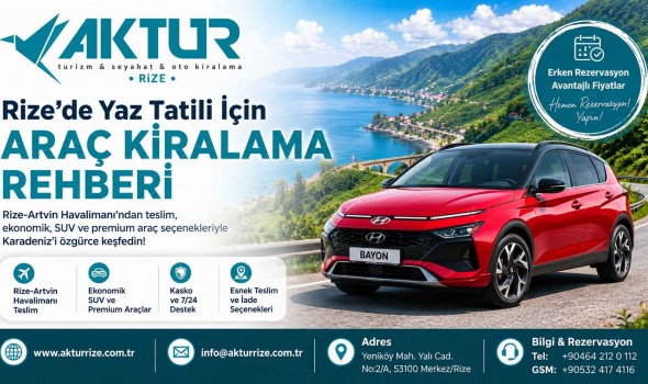 Rize'de Yaz Tatili İçin Araç Kiralama Rehberi