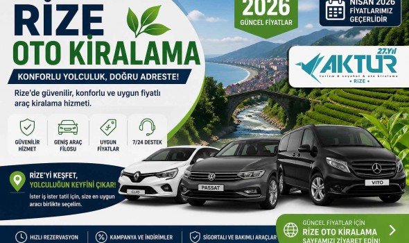 Rize Oto Kiralama Fiyatları 2026 | Rize Rent a Car Rehberi
