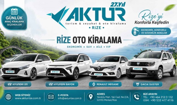 Rize Oto Kiralama Rehberi: Şehir İçi Ulaşım, Gezilecek Yerler ve Araç Seçimi