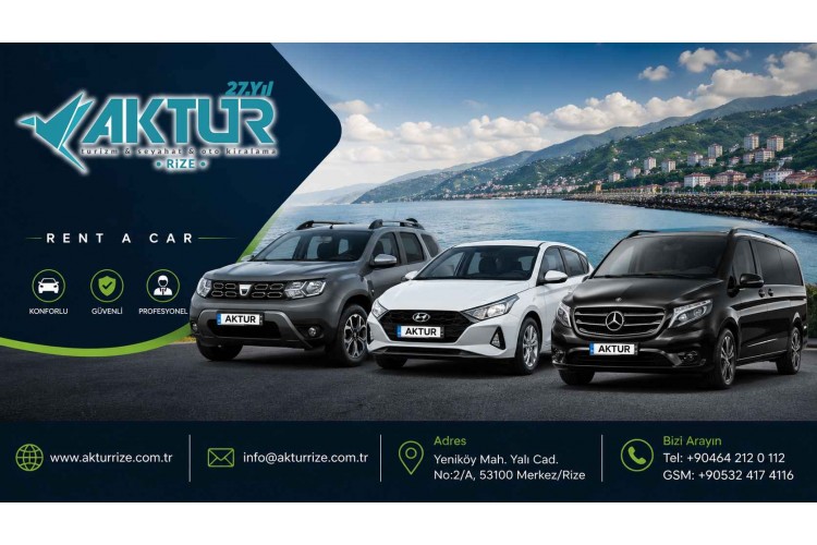Rize Rent a Car Hizmetleri – Aktur Rize Turizm