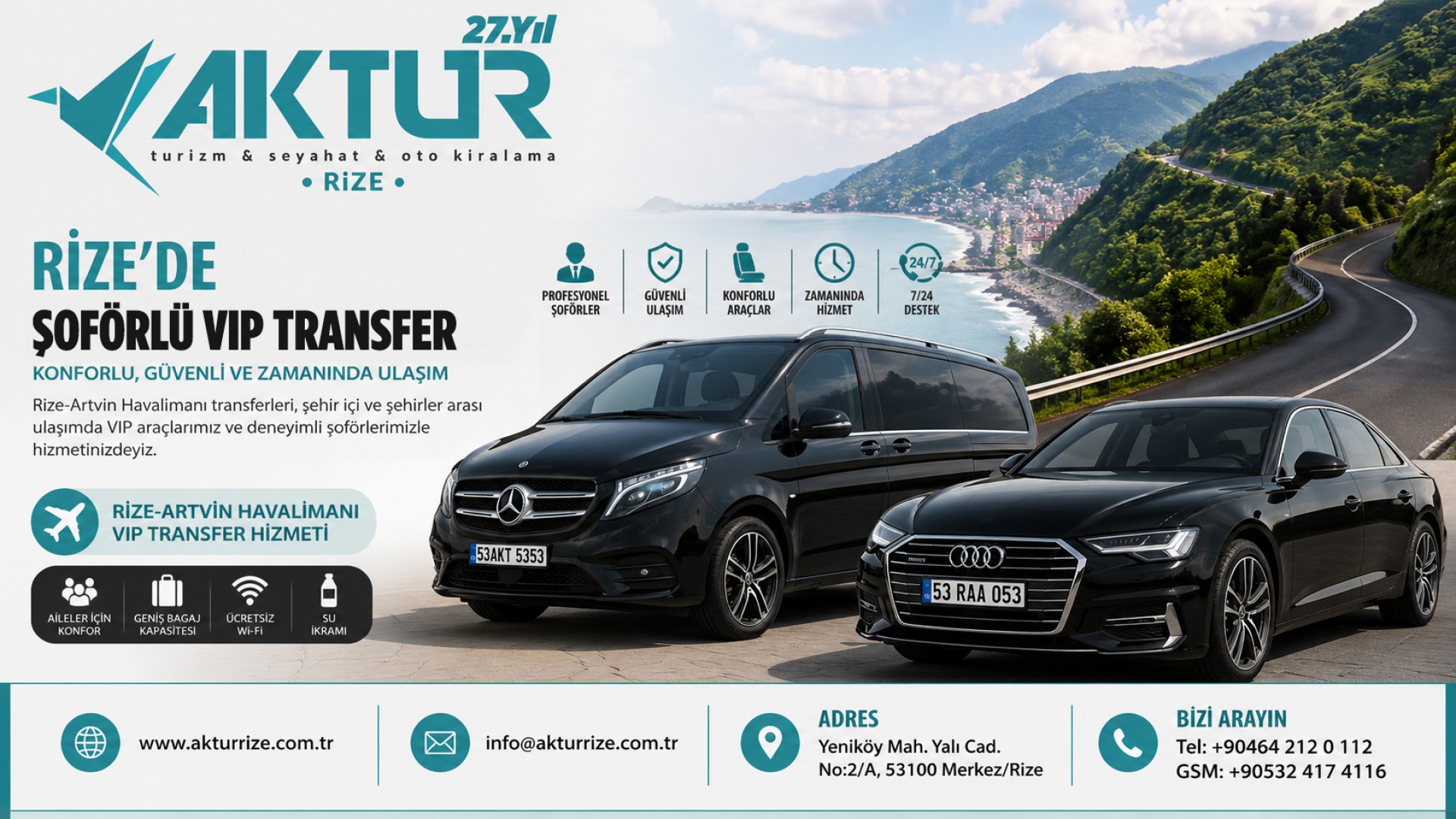 Rize’de Şoförlü VIP Transfer Hizmeti Rize’de Şoförlü VIP Transfer Hizmeti