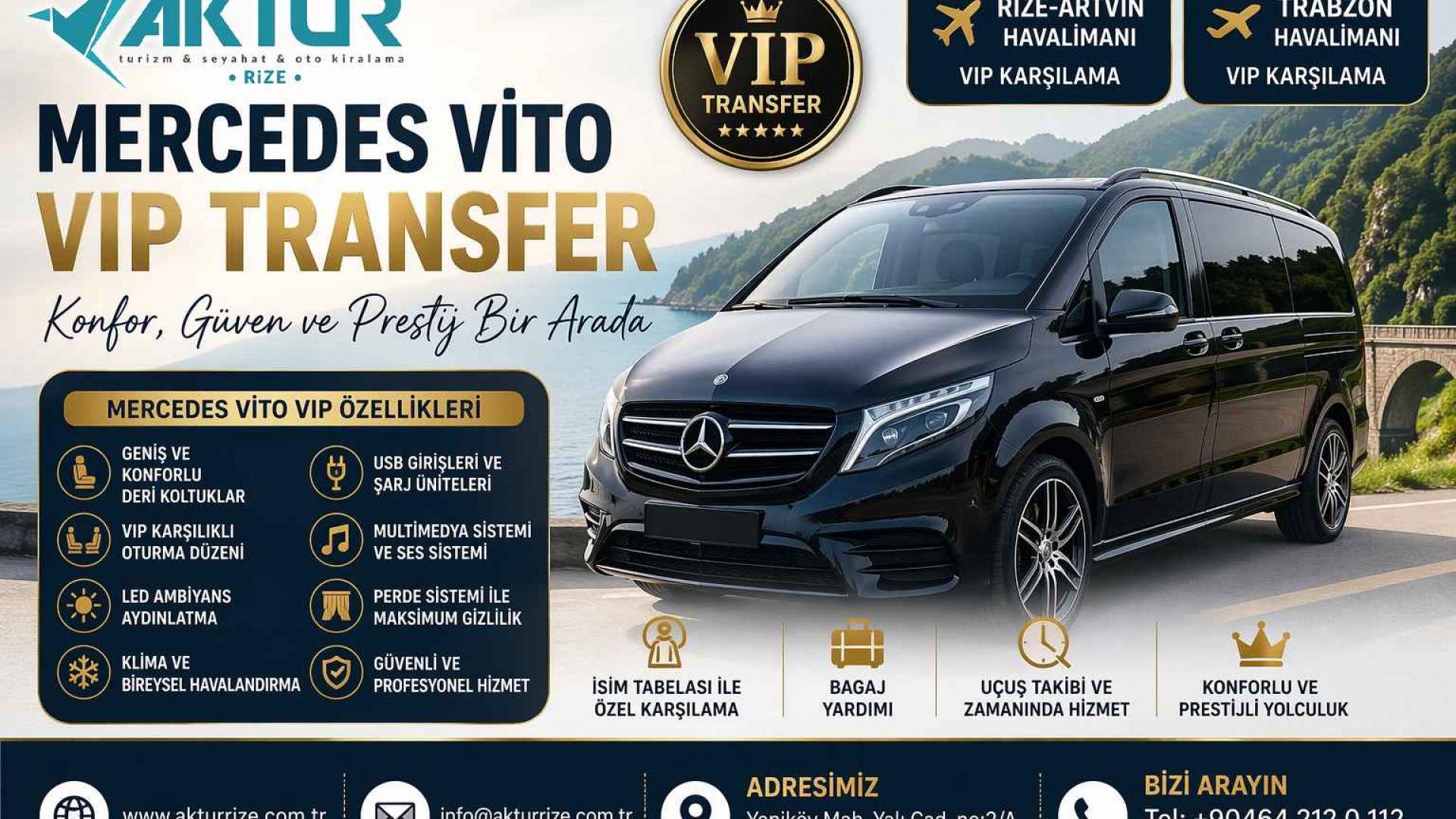Mercedes Vito VIP transfer özellikleri Mercedes Vito VIP transfer özellikleri