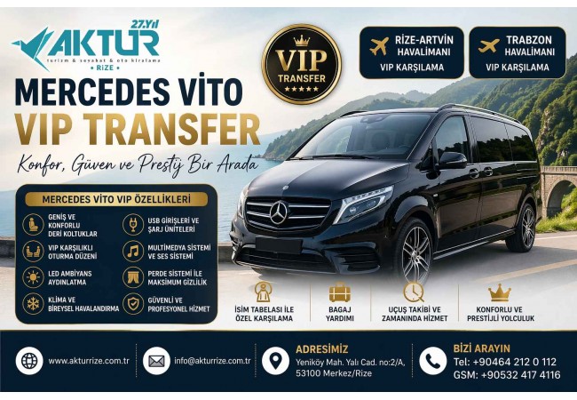 Mercedes Vito VIP transfer özellikleri