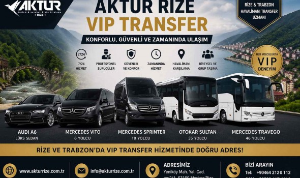 Aktur Rize VIP Transfer Araç Filosu Tanıtımı
