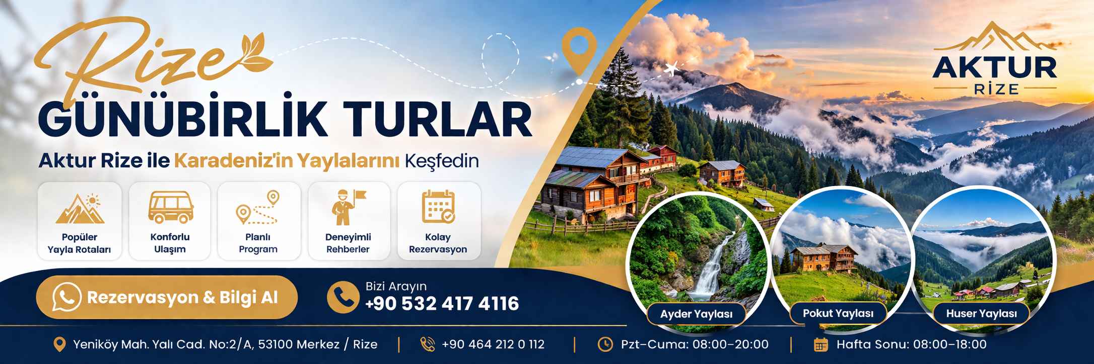 Rize günübirlik tur yayla gezileri Aktur Rize