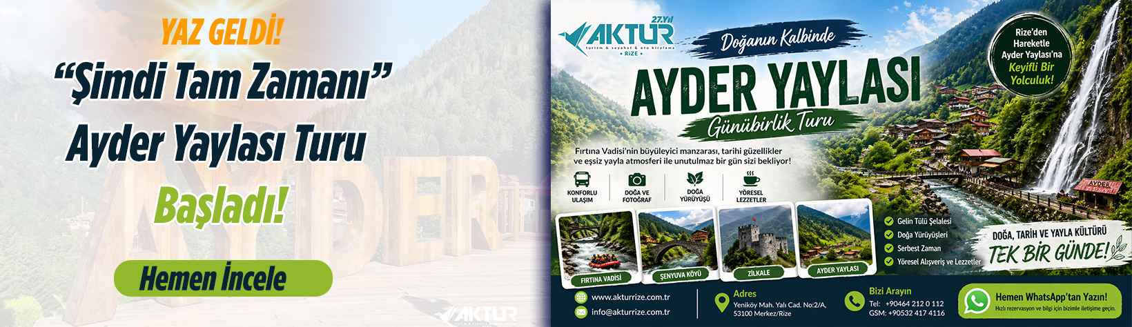 Ayder Yaylası Turu 2026 - Rize çıkışlı günübirlik turlar, doğa turu ve yayla gezisi