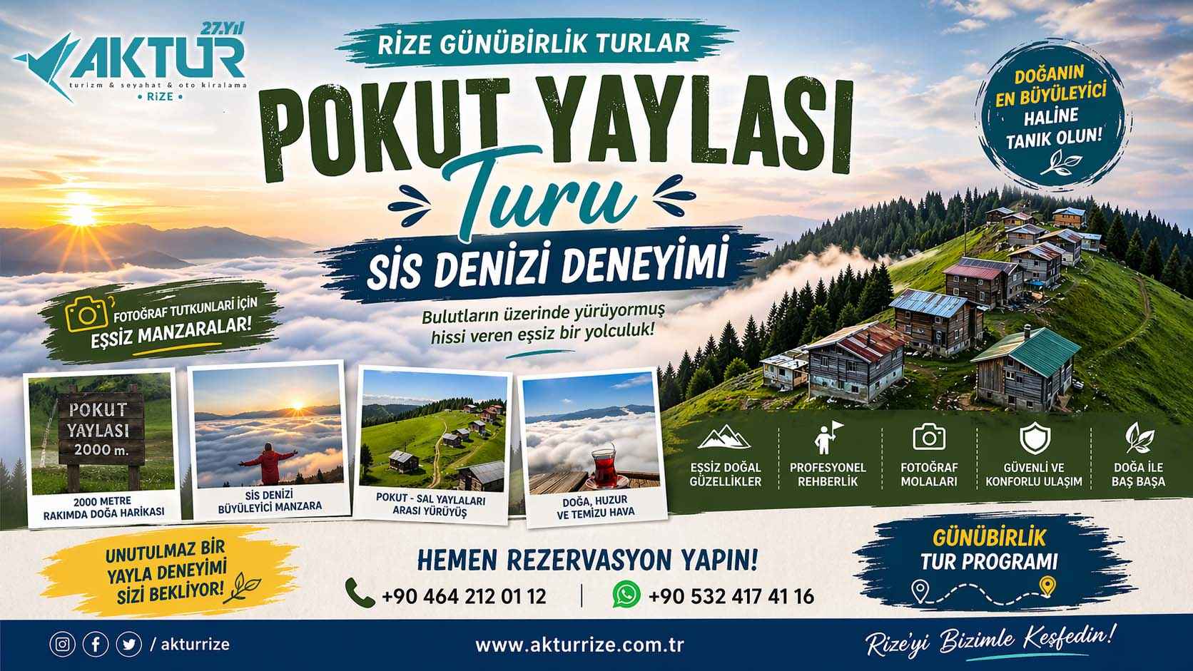 Pokut Yaylası Turu | Rize Yayla Turları, Karadeniz Doğa Turları ve Bulut Denizi Manzarası