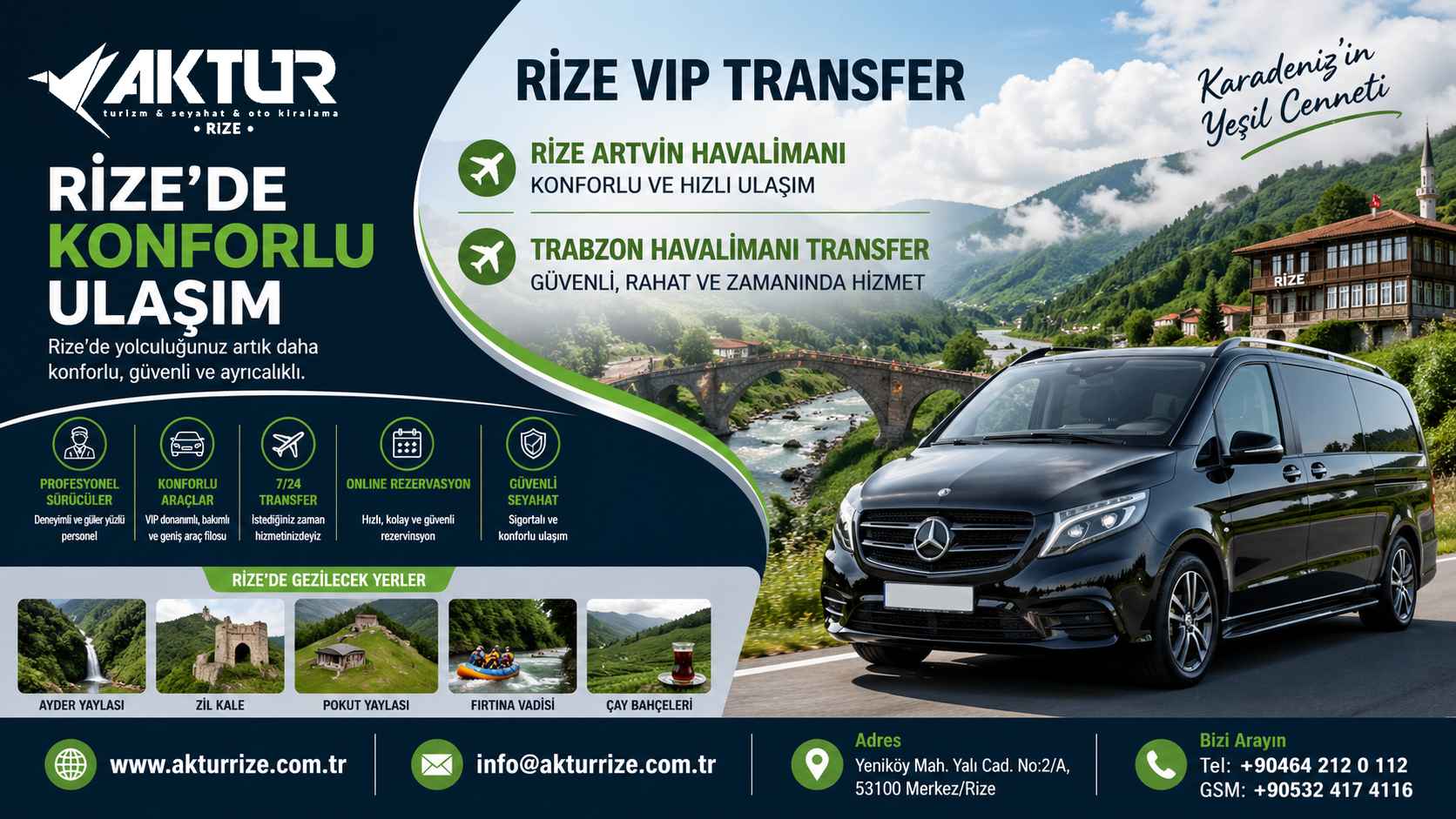 Rize oto kiralama SUV araç ile Karadeniz yayla yollarında güvenli sürüş