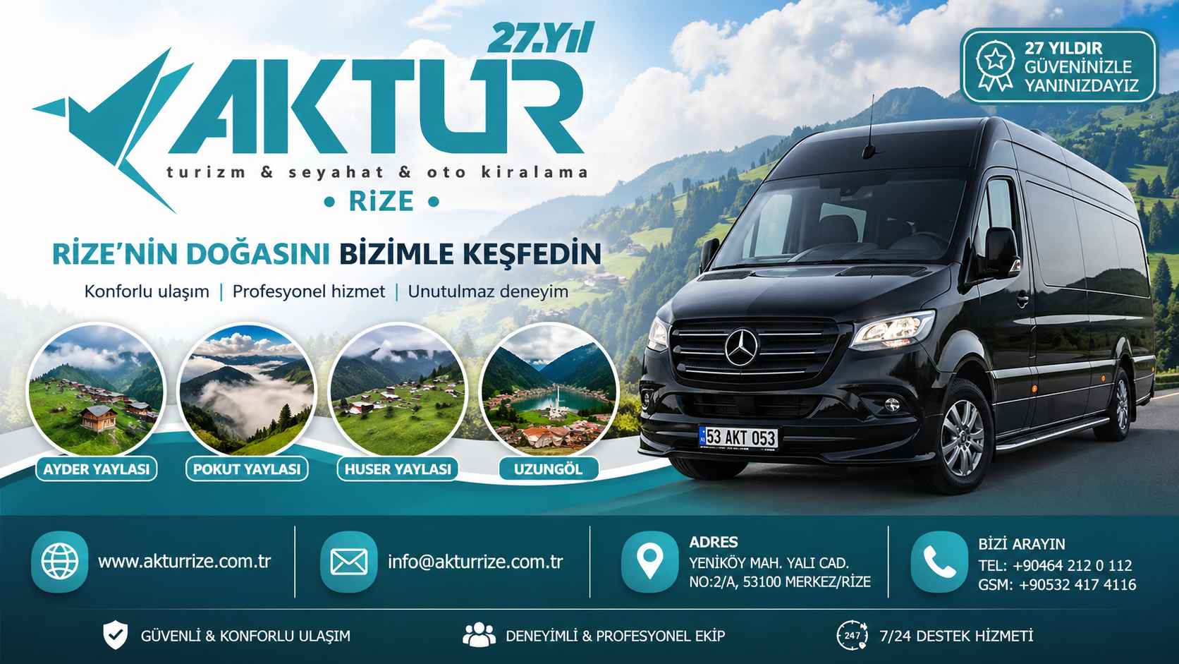 Rize VIP tur hizmeti, Karadeniz yayla turları, Rize Artvin Havalimanı transfer ve Trabzon Havalimanı transfer ile konforlu gezi