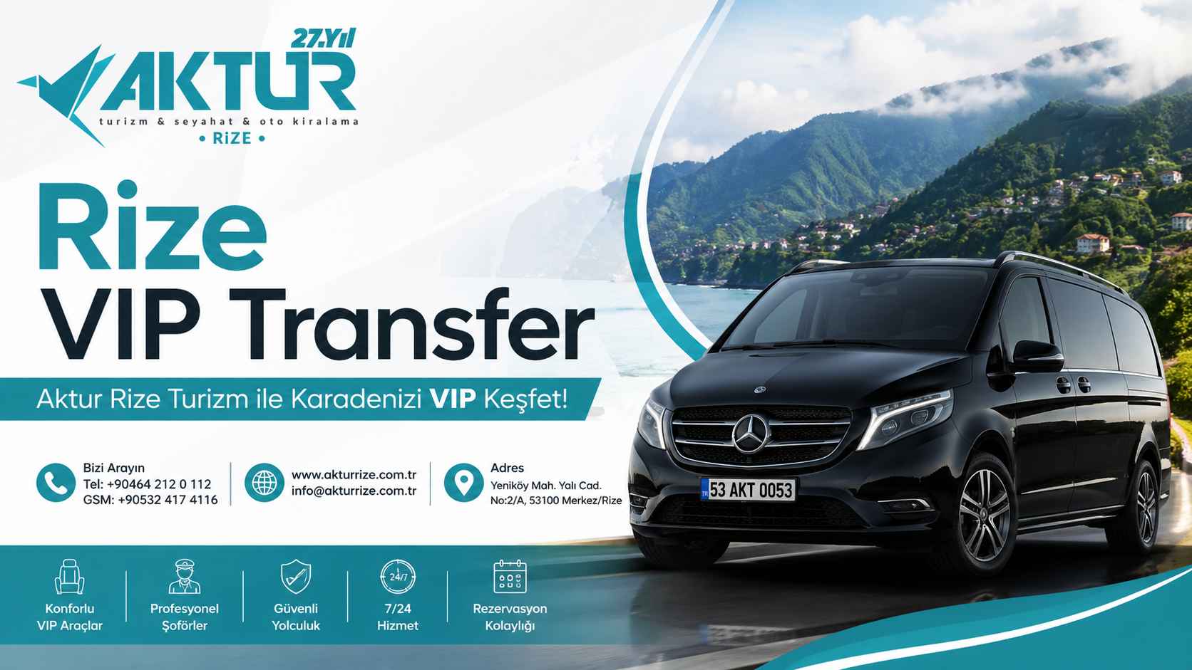 Rize araç kiralama, Rize rent a car ve Rize-Artvin Havalimanı transfer hizmeti