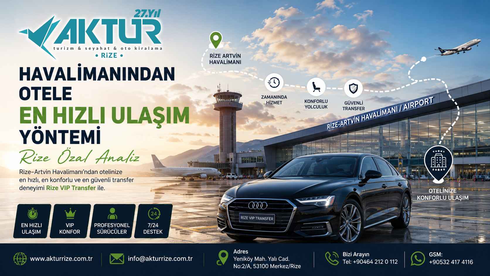 Rize VIP Transfer ve Trabzon Havalimanı Transfer Hizmetleri