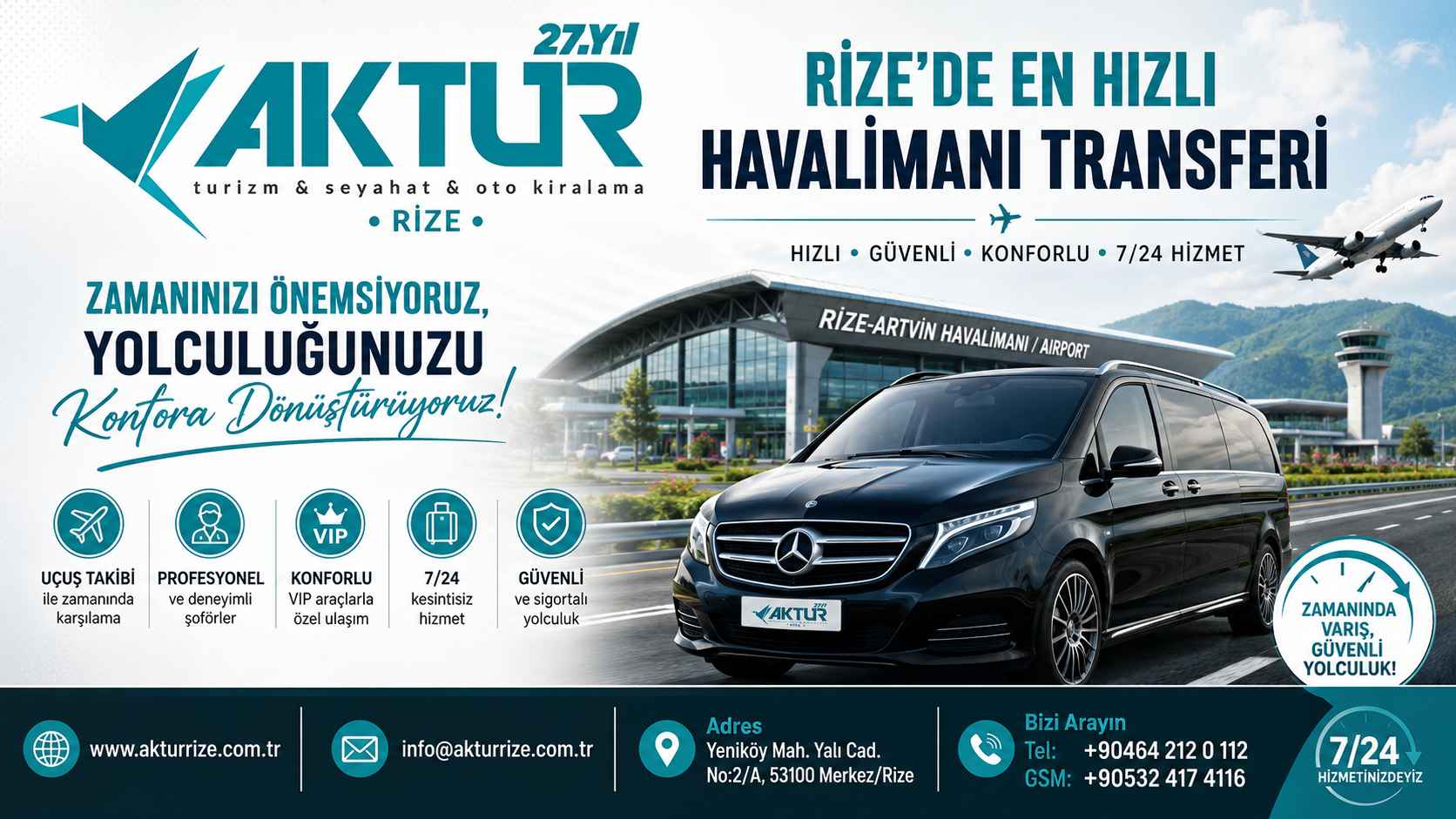 Rize araç kiralama, Rize rent a car, Rize VIP transfer ve havalimanı ulaşım hizmetleri