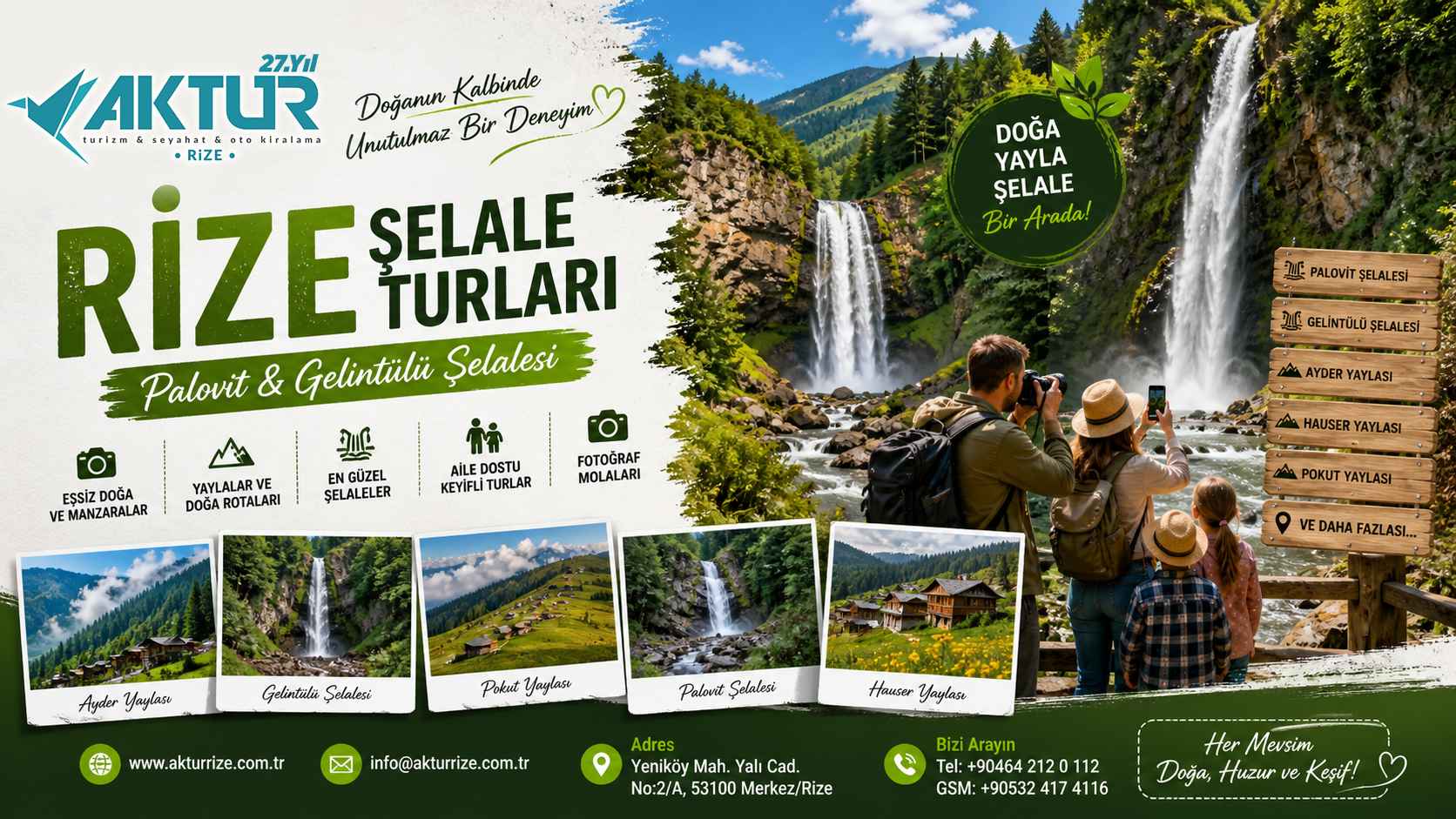 Karadeniz yayla turları, Rize gezi rotaları ve günübirlik doğa turları