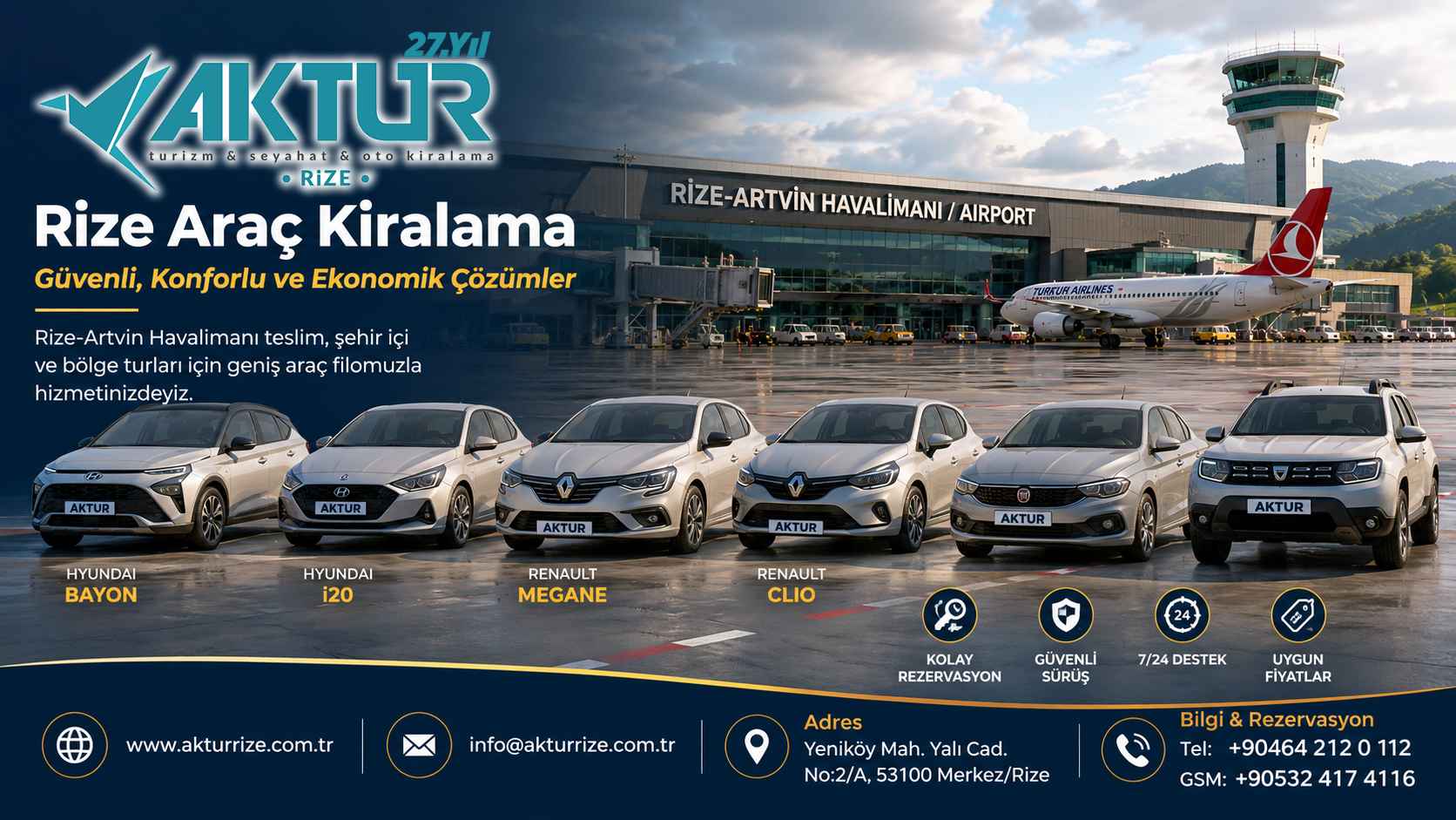 Rize Araç Kiralama Rehberi - Rize-Artvin Havalimanı Araç Kiralama ve Rent A Car Hizmetleri