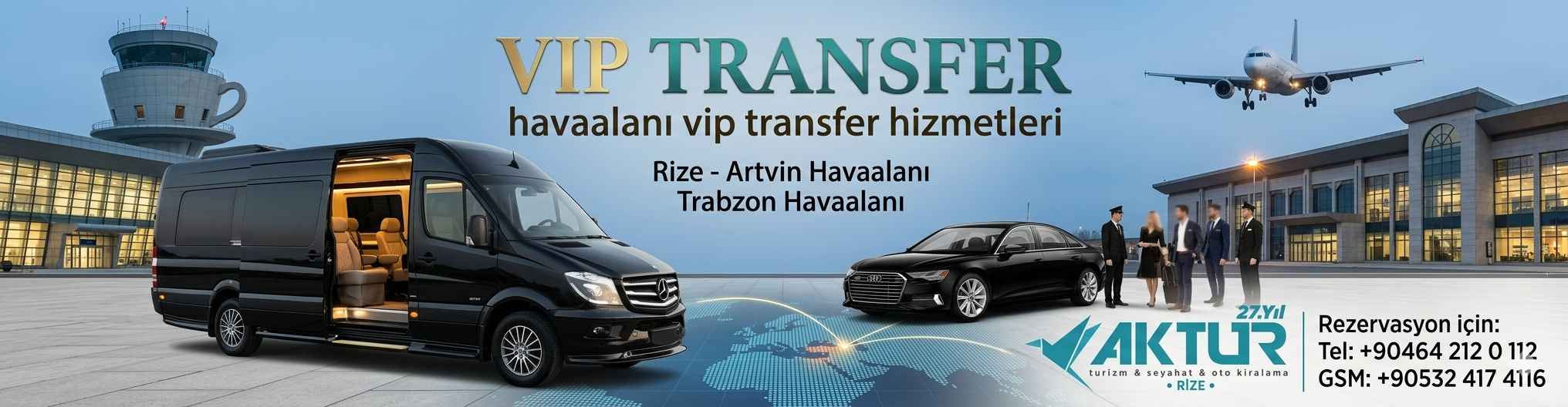Rize VIP Transfer Şoförlü Araç Kiralama Hizmeti